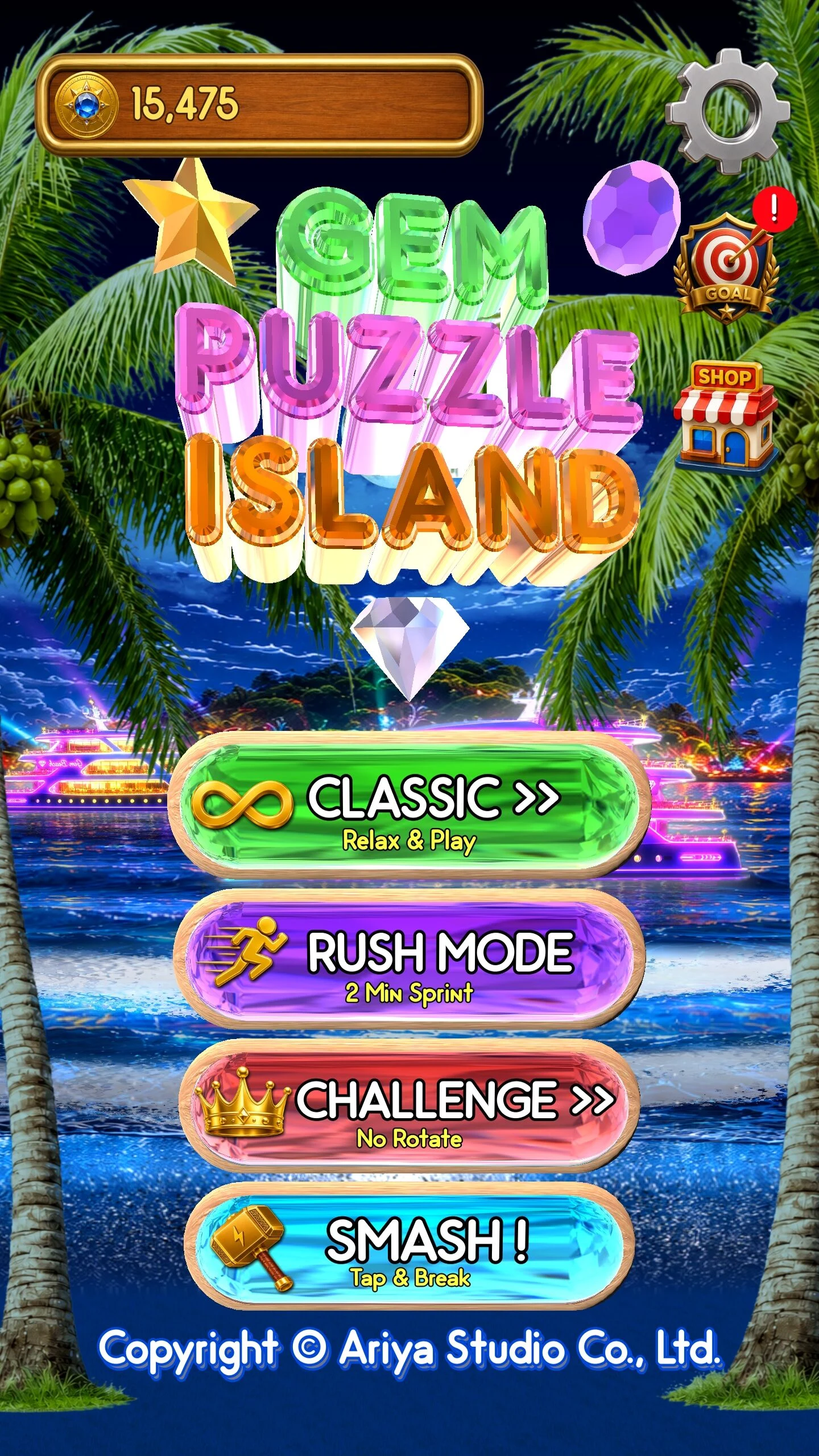 Gem Puzzle Island screenshot