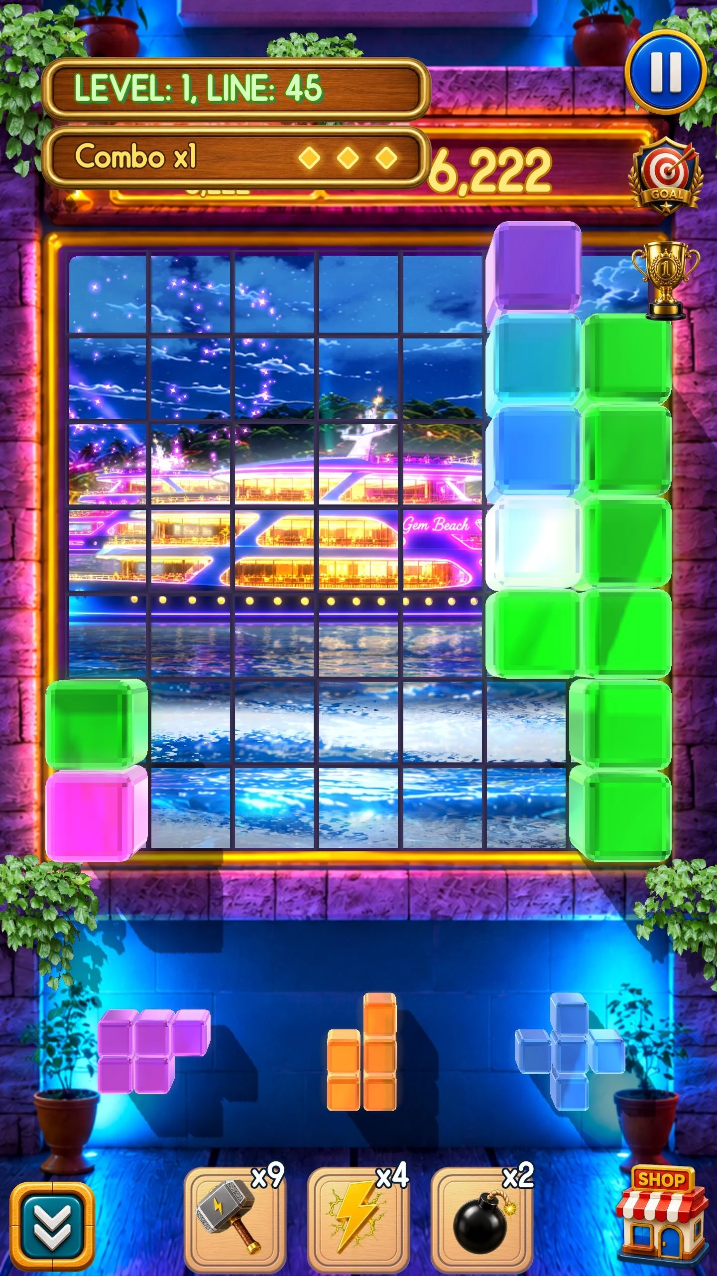 Gem Puzzle Island screenshot