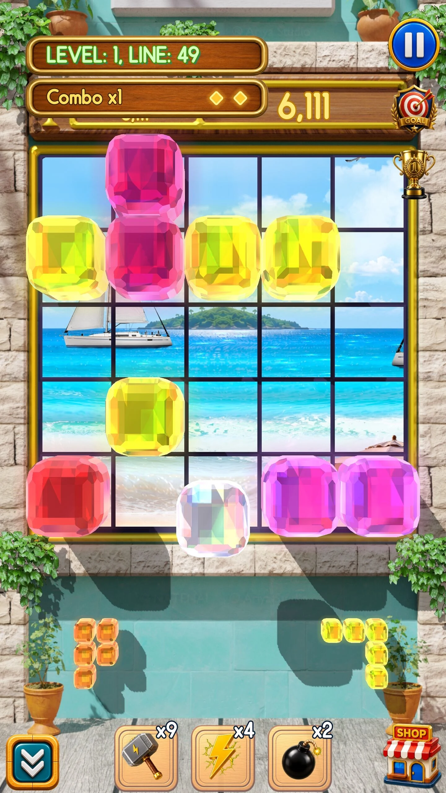 Gem Puzzle Island screenshot