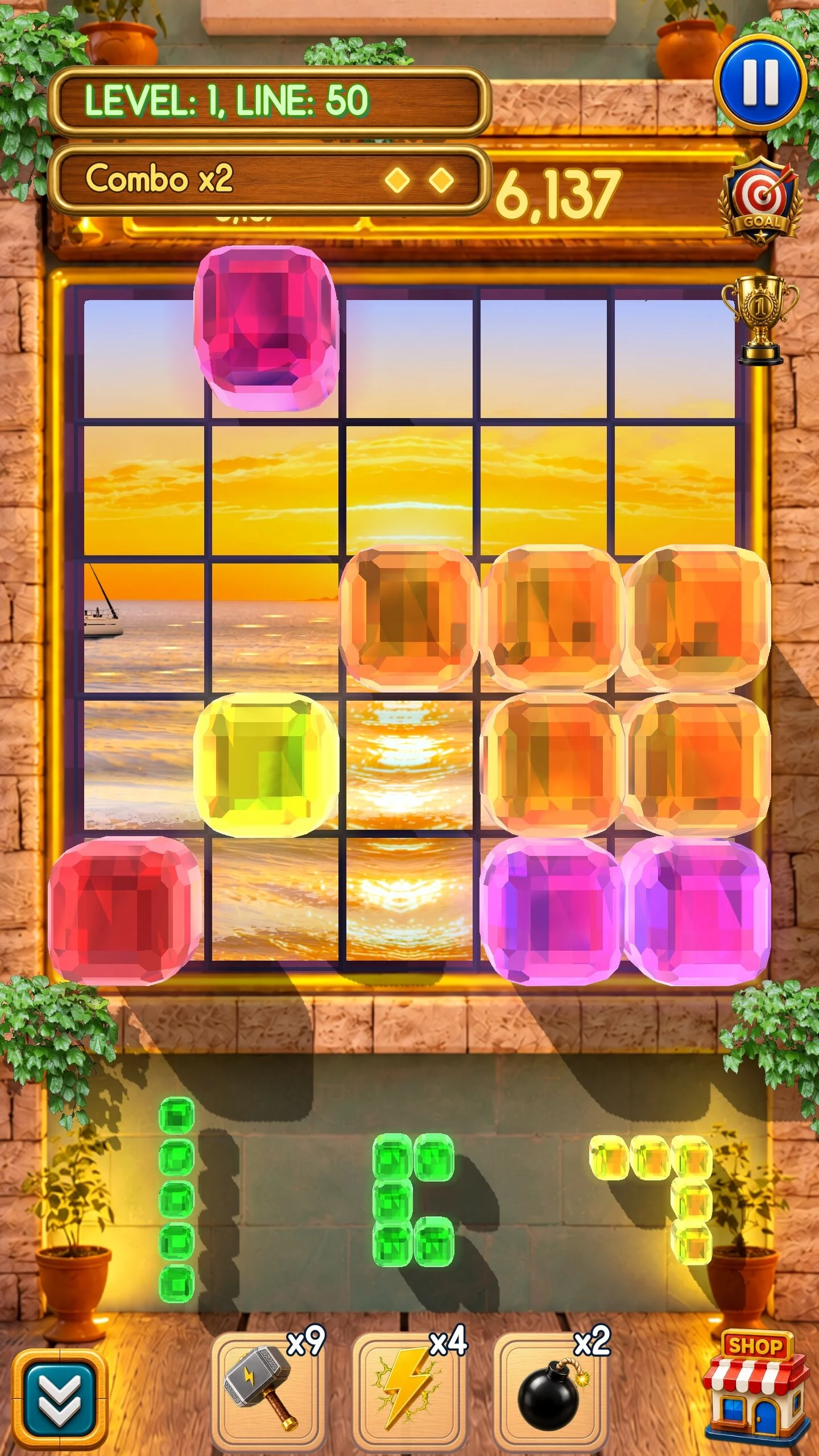 Gem Puzzle Island screenshot